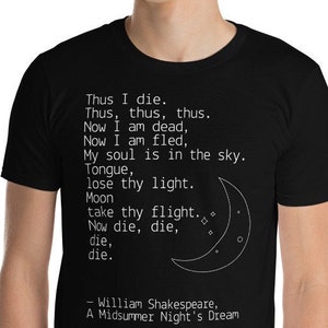 Ich bin tot Unisex Shirt | Ein Sommernachtstraum | William Shakespeare | Literarische T-Shirts | Bücherwurm Merch | Buchliebhaber Geschenke