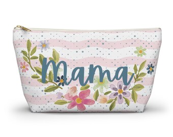 Floral Mama Accessory Pouch w T-bottom