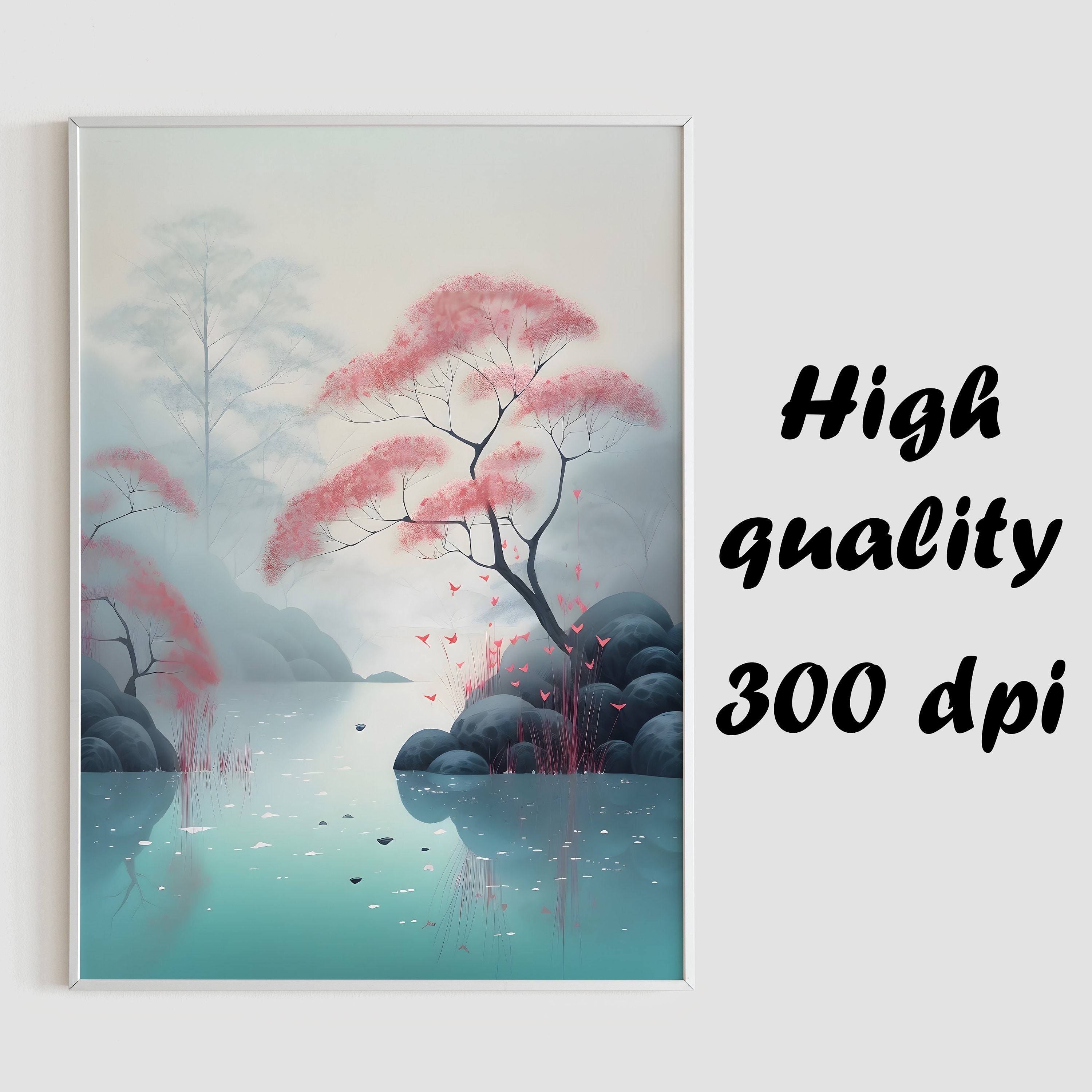 Japanese Cherry Blossom Anime Aesthetic Digital Download, Wall Art ...