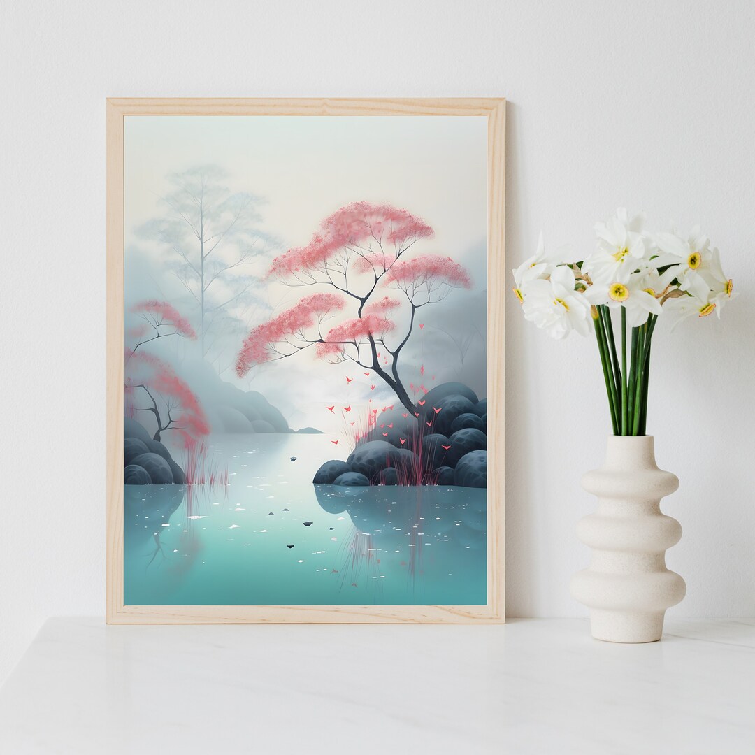 Japanese Cherry Blossom Anime Aesthetic Digital Download, Wall Art ...