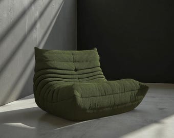 Minimalist Lounge Chair: Togo Inspired Accent Chair, Modern Living Room Decor