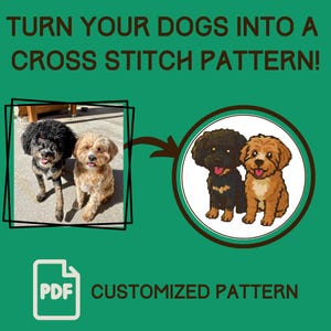Custom pet cross stitch pattern - Personalized Dog Embroidery PDF,  X-Stitch Design, Dog Lover Gift Idea, Cross Stitch From Photo