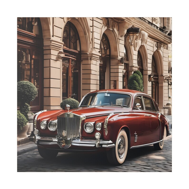 Vintage Style Car Art, Vintage Magazine Column, Rich Luxury Fashion Art