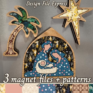 Nativity Magnet SVG Files: Christmas Laser Cut Collection (Digital Download)