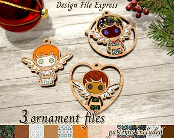 Angel Ornament SVG: Christmas Laser Cut File (Digital Download)