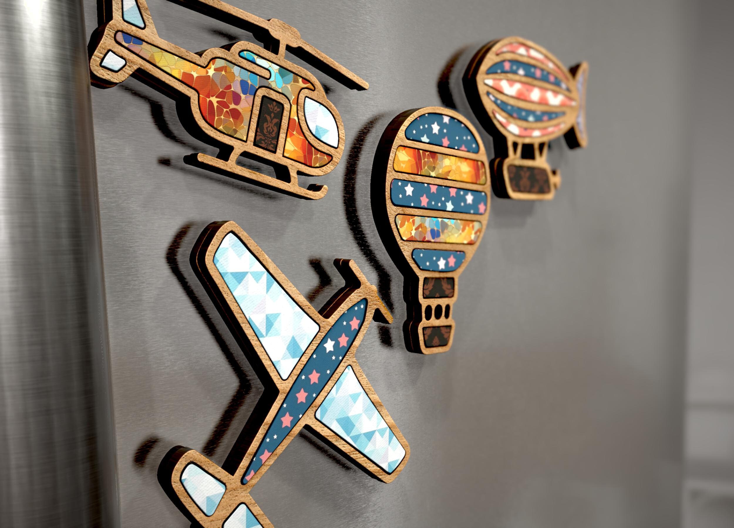 Aircrafts Collection SVG File, Airplane Helicopter Airship