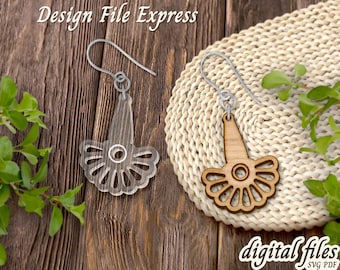 Boho Earring SVG: Laser Engraved Jewelry Template (Digital Download)
