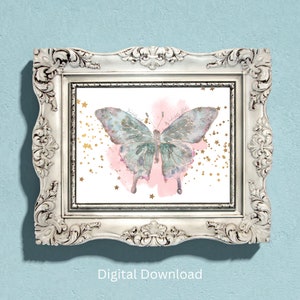 Butterfly Wall Hanging, Fearfully and Wonderfully Made Inscription, Psalm 139: 14, College Dorm Room Art, Teen Girl Room, Pastel Colored art