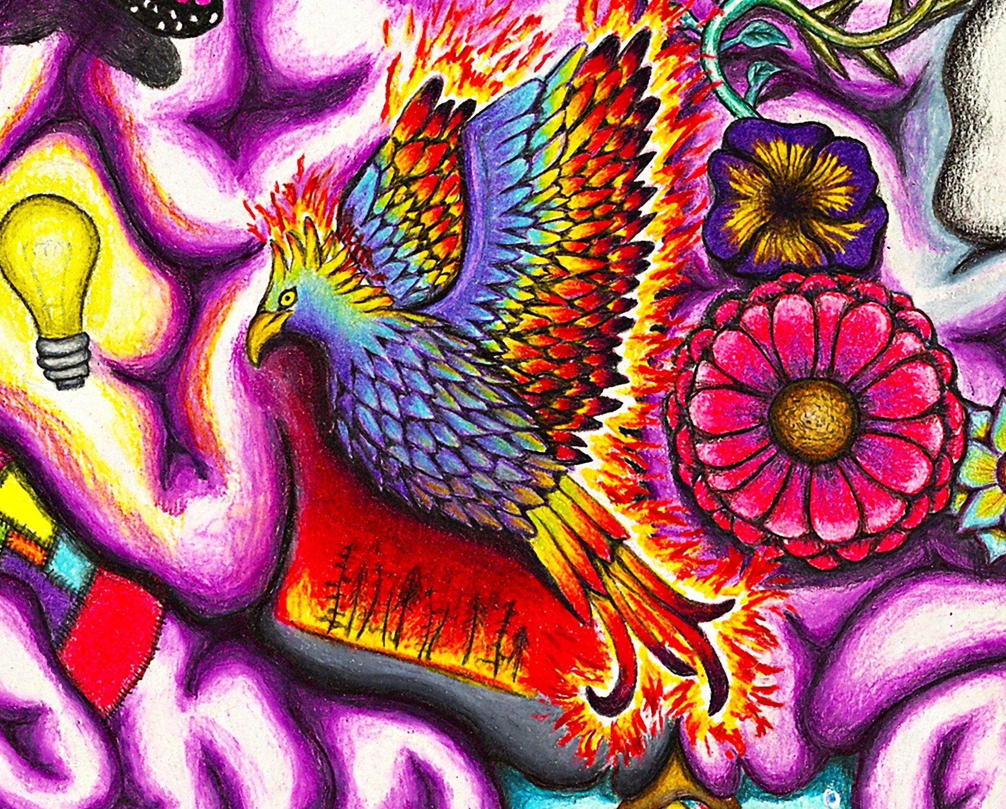 Anxety art mental health prnt large wall art mental etsy – Artoft
