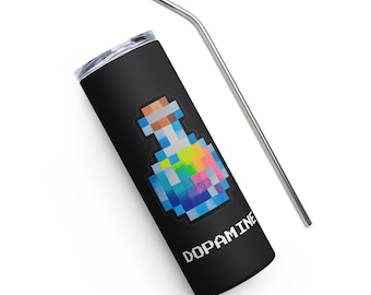 Dopamin-Becher, Minecraft-Trankflasche – Dopamin-Kaffeebecher – ADHS-Becher – ADHS-Tasse. Edelstahlbecher