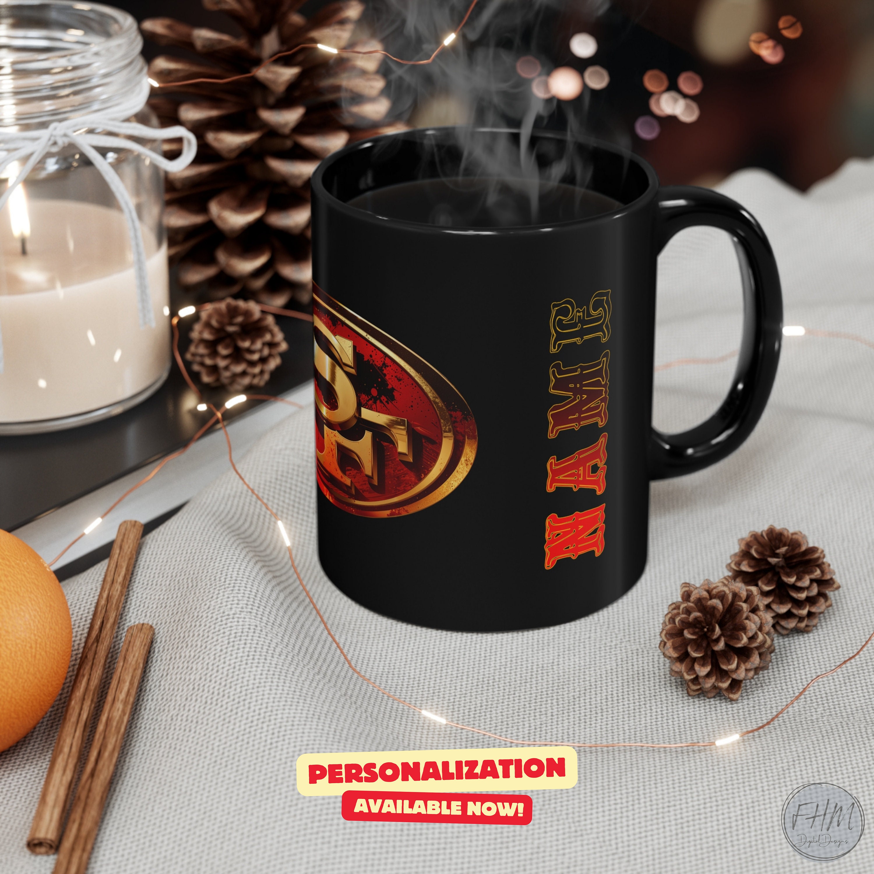 San Francisco 49ers Logo Relief Coffee Mug - Dynasty Sports & Framing