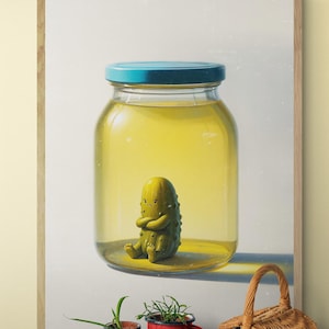 The Last Pickle Poster, Druck auf Premium Posterpapier, Die letzte Gurke-Poster, Humor, Melancholie