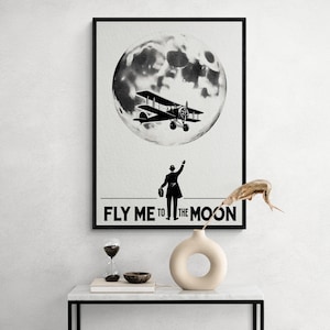 Fly Me to the Moon Poster - Etsy