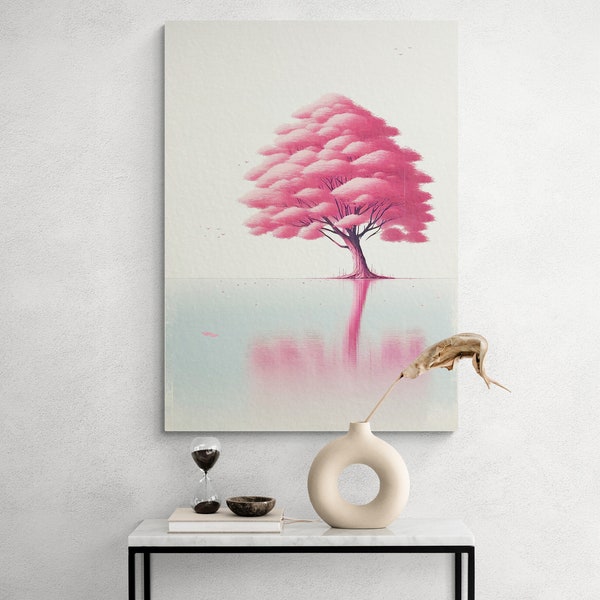 Farbenspiel der Natur / Leinwand, Sakura, Premium Fotopapier, Wand dekor, Leinwandbild, Dekoration, Bilder Inneneinrichtung