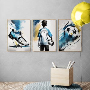 Personalisierte Fußball Poster, Druck auf Premium Fotopapier, Fußball-Druck, Fußball Druck, Geschenke für Junge Fußball-Spieler,