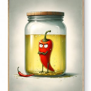 The Last Chili Poster, Druck auf Premium Posterpapier, Die letzte Chili-Poster, Humor, Melancholie