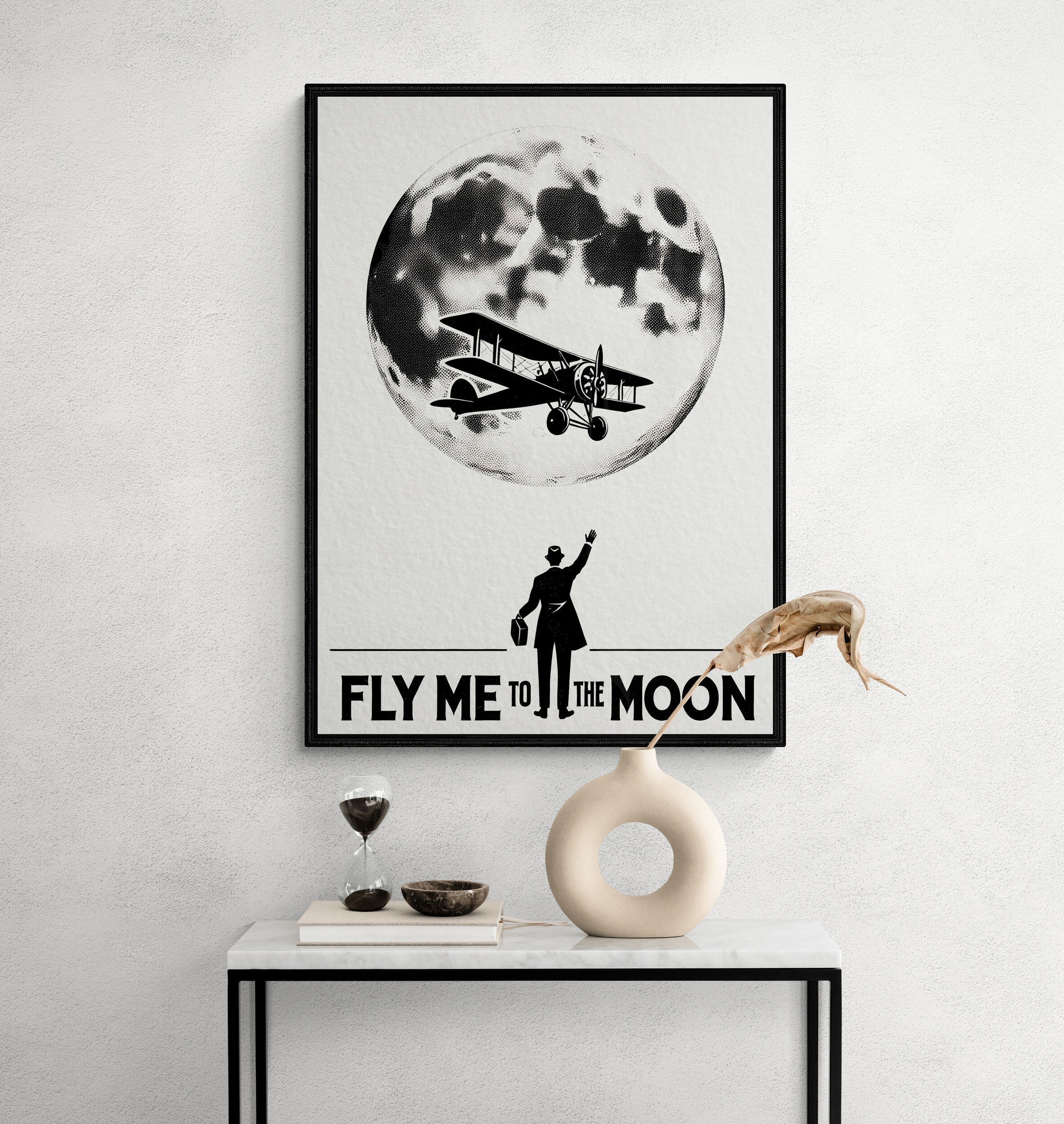Fly Me to Moon Art - Etsy