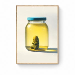 The Last Pickle Poster, Sofortiger digitaler Download, Die letzte Gurke-Poster, Humor, Melancholie