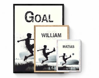Personalized Soccer Poster, Soccer Art, Soccer Print, Gifts for Young Soccer Players, Soccer Room Decor, Soccer Print