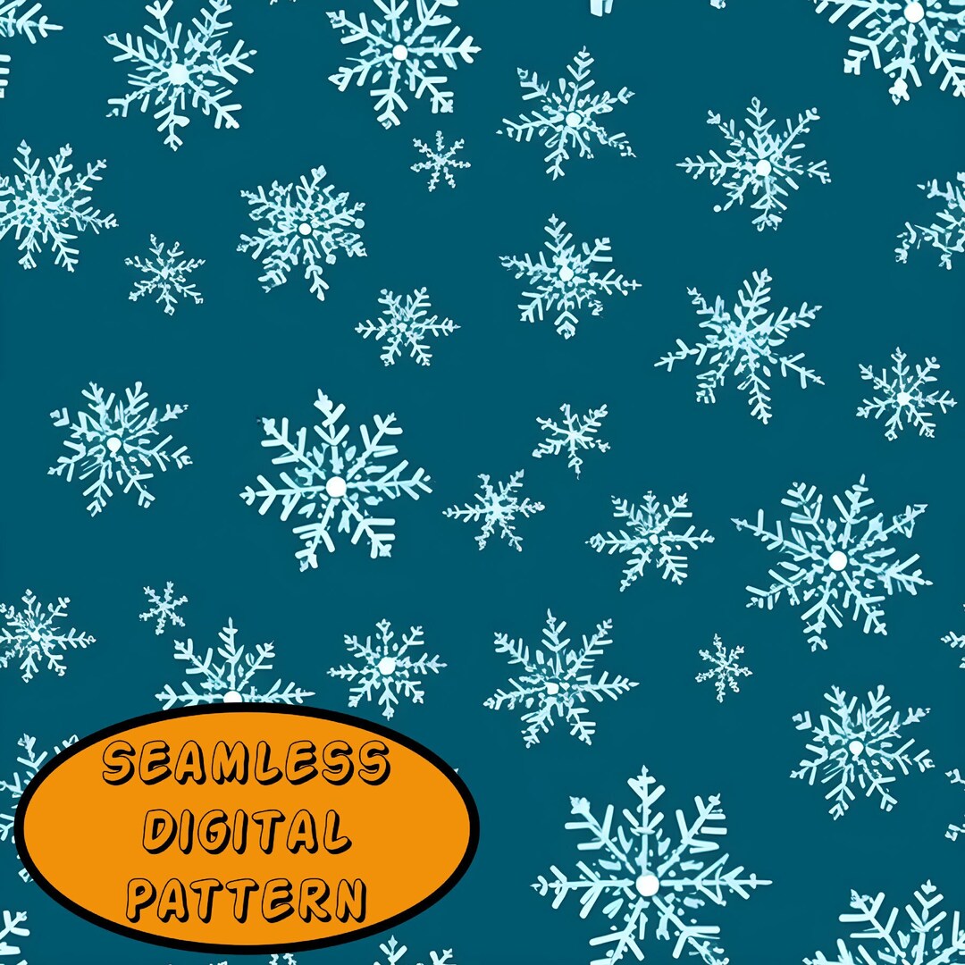 Seamless Digital Pattern File, Snowflake Design, Download Image, High ...