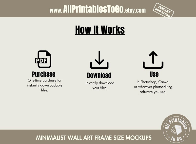 Wall Art Frame Size Guides for Etsy Seller Listings, Aspect Ratio