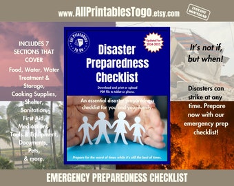 Family Disaster Preparedness Checklist: Emergency Plan (PDF Download)