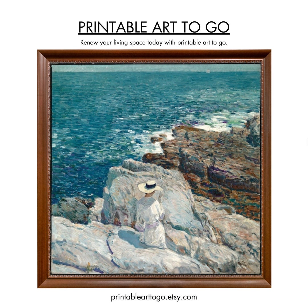 Printable Seascape Wall Art Printable Impressionist Seascape Art for Home Decor Instant Download ...