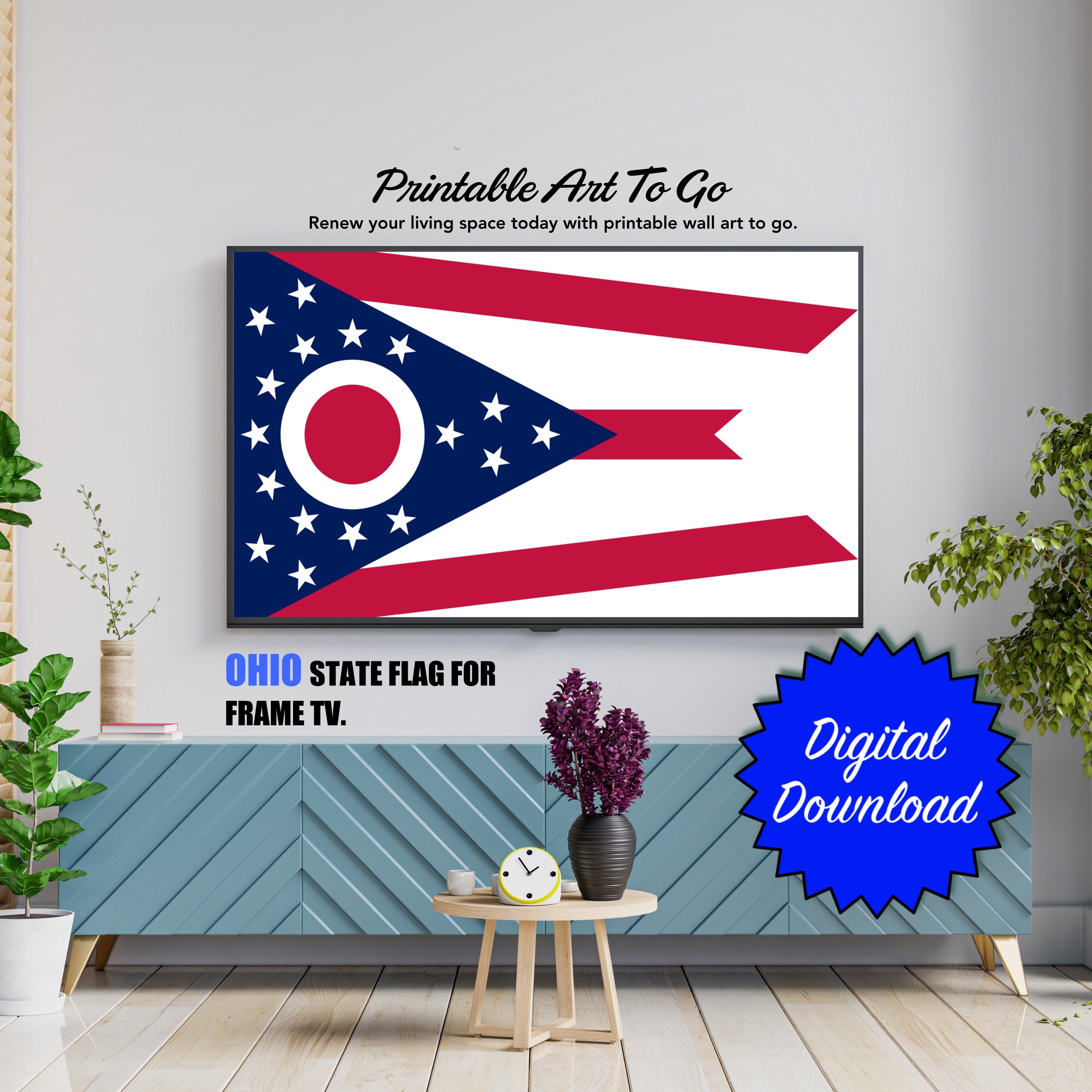 State Flag Of Ohio Printable