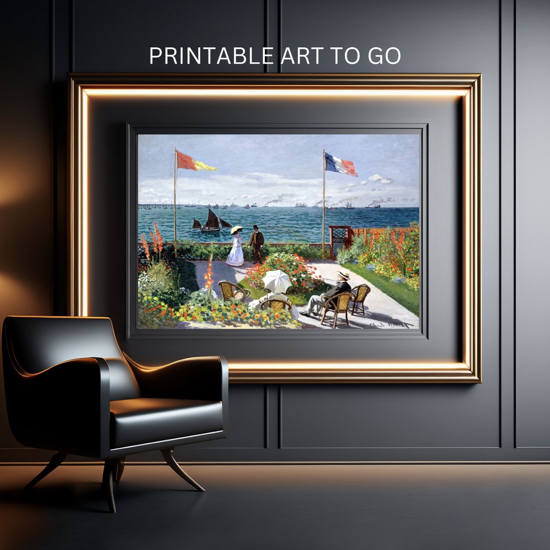 Claude Monet Madame au Jardin a Sainte Adresse Poster Kunstdruck bei