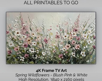 Frame TV Art: Spring Wildflowers Painting