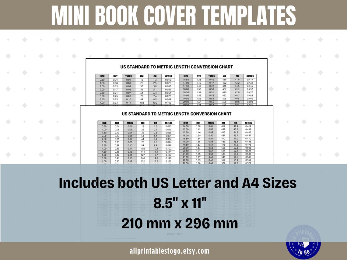Length Pdf Metric Conversion Chart: US Standard Length Reference (PDF) - Etsy