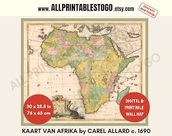 1945年のアフリカ地図：植民地政治区分、ヴィンテージスタイル