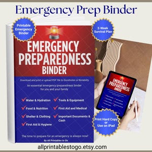 Emergency Preparedness Checklist PDF | 2-Week Survival Plan | Printable Disaster Supplies List | Prepping Guide | Instant Download