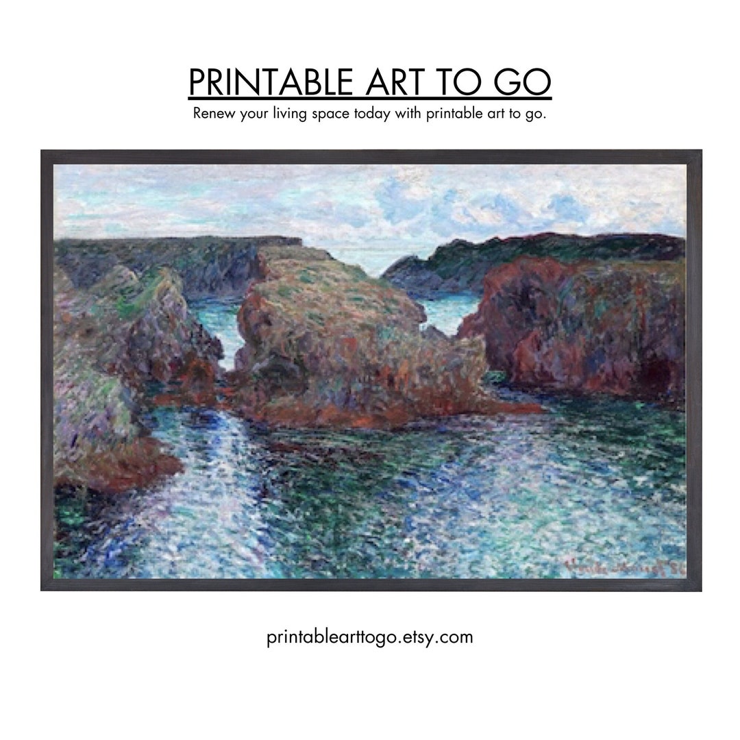 Printable Seascape Art Vintage Style Printable Art Instant Digital Download for Home Décor - Etsy