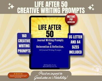 Life After 50 Journal Prompts: Creative Writing, Self Reflection (PDF)