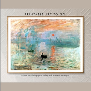 Monet Impression Sunrise Print: 1872 French Landscape (Digital Download)