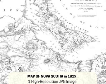 1829 Map of Nova Scotia | Canadian History Map
