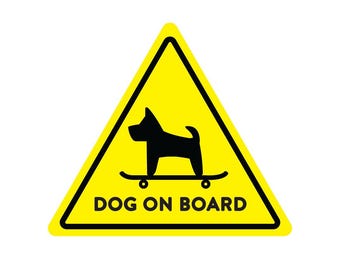 Dog On Board Car Sticker