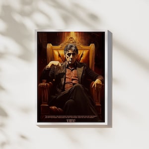Al Pacino ( Scarface)   Printable Alternative Movie Poster, Digital Downloads