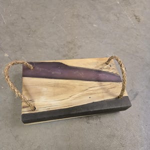 Spalted maple and resin serving board