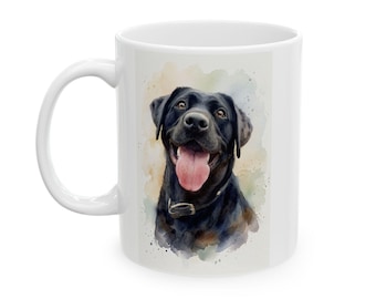 TEST Custom Dog Portrait Mug, Personalized Pet Photo Gift, Ceramic Coffee Cup, Unique Dog Lover Present, Customizable 11oz 15oz
