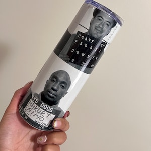 20oz Celebrity Mugshot Tumbler, Insulated Tumbler, Mugshot Custom Tumbler, Insulated Coffee Tumbler, Double Wall Stainless Steel Tumbler