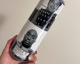 20oz Celebrity Mugshot Tumbler, Insulated Tumbler, Mugshot Custom Tumbler, Insulated Coffee Tumbler, Double Wall Stainless Steel Tumbler