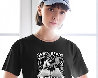 Top corto Spicy Reads Are My Cardio: camiseta divertida para amantes de los libros, camiseta estética para mujeres, lindo regalo de lectura para bibliófilos