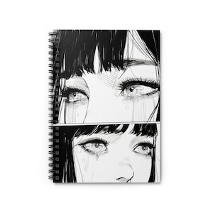 Anime Eyes Spiral Notebook - Dramatic Manga-Inspired Sketch Journal