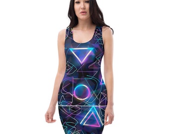 graphic bodycon dress Graphic Print Bodycon Dress – Glamexpresstt