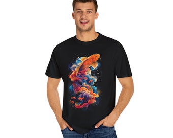 Camiseta vívida Koi Fish Galaxy