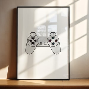 Retro Controller Print Gaming Print Video Games Print Gaming Wall Art Game Room Gaming Poster Gaming Gifts Video Games Poster Retro Gamer
