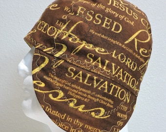 Christian Welding Cap, Jesus Welder Cap, Faith Cap, Reversible, Made, to Order, 100% Cotton, Decorative Stitching, Christian Gifts