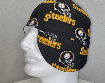 Steelers Welding cap, Welders cap, boilermaker, pipefitter, pipeliner, NFL welding caps, Pittsburg welding cap, welders cap crown